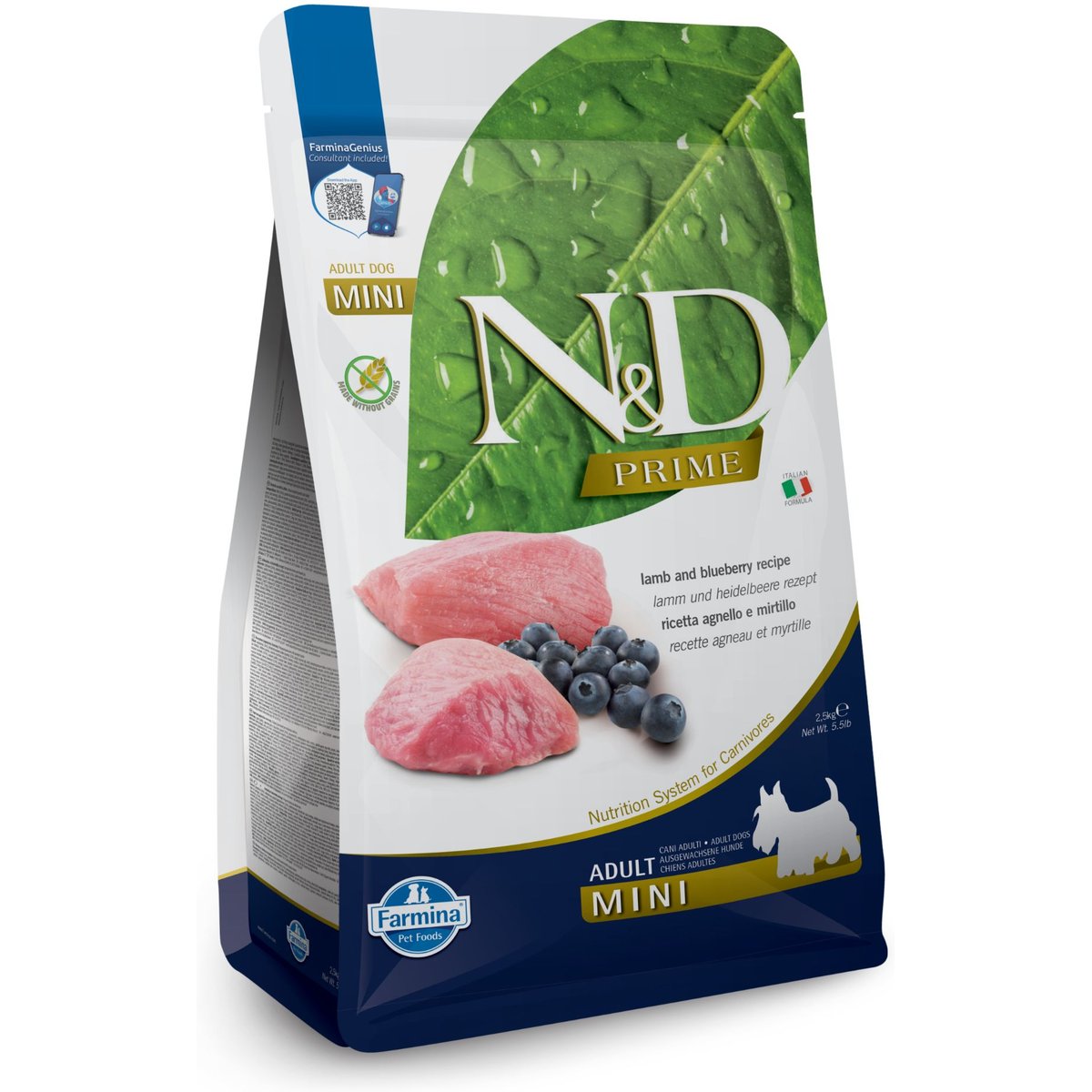 Farmina Natural & Delicious Lamb Mini Breed Dry Dog Food, 5.5-lb bag