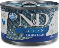 Farmina Natural & Delicious Ocean Salmon & Cod Canned Dog Food, 4.9-oz can, case of 6