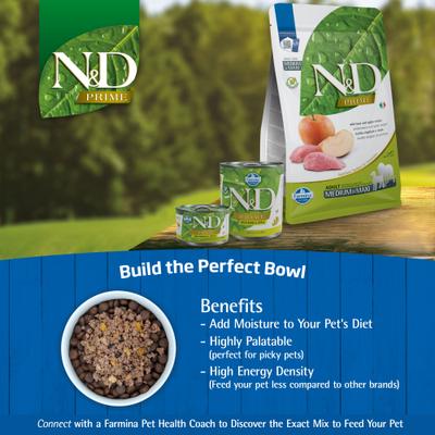 Show full view: Farmina Natural & Delicious Prime Boar & Apple Canned Dog Food, 4.9-oz can, case of 6 slide 9 of 11