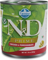 Farmina Natural & Delicious Prime Chicken & Pomegranate Canned Dog Food, 10-oz can, case of 6