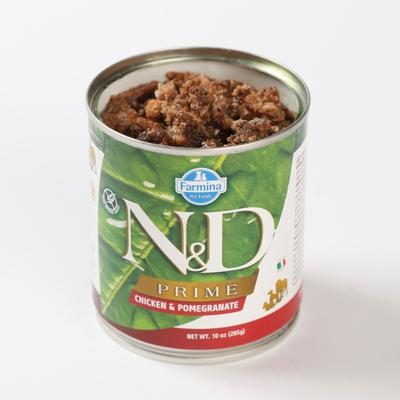 Show full view: Farmina Natural & Delicious Prime Chicken & Pomegranate Canned Dog Food, 10-oz can, case of 6 slide 3 of 11