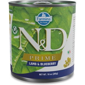 Farmina Natural & Delicious Prime Lamb & Blueberry Canned Dog Food, 10-oz can, case of 6