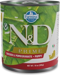 Farmina Natural & Delicious Puppy Prime Chicken & Pomegranate Canned Dog Food, 10-oz can, case of 6