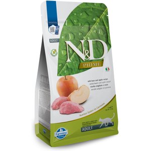 Farmina N&D Prime Boar & Apple Grain-Free Dry Cat Food, 3.3-lb bag