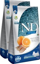 Farmina Natural & Delicious Wild Herring Grain-Free Mini Breed Formula Dry Dog Food, 30.8-lb bundle
