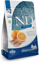 Farmina Natural & Delicious Wild Herring Grain-Free Mini Breed Formula Dry Dog Food, 5.5-lb bag