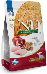 Farmina N&D Ancestral Grain Chicken & Pomegranate Mini Puppy Dry Dog Food, 5.5-lb bag