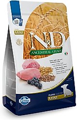 Farmina N&D Ancestral Grain Lamb & Blueberry Recipe Puppy Mini Dry Dog Food, 5.5-lb bag