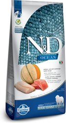 Farmina N&D Ocean Canine Adult GMO-Free Salmon Cod Cantaloupe Maxi Giant Dry Dog Food, 26.4-lb bag