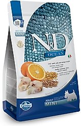 Farmina N&D Ocean Codfish & Orange Ancestral Grain Mini Adult Dry Dog Food, 5.5-lb bag
