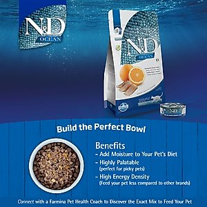 Farmina N&D Ocean Herring & Orange Adult Grain-Free Dry Cat Food, 3.3-lb bag