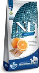 Farmina N&D Ocean Herring & Orange Medium & Maxi Adult Grain-Free Dry Dog Food, 26.5-lb bag