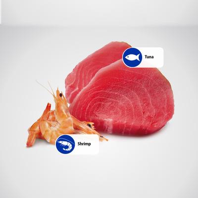 Show full view: Farmina N&D Ocean Tuna & Shrimp Grain-Free Wet Cat Food, 2.46-oz can, case of 6 slide 7 of 11