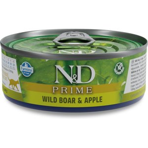 Farmina N&D Prime Boar & Apple Grain-Free Wet Cat Food, 2.46-oz can, case of 24