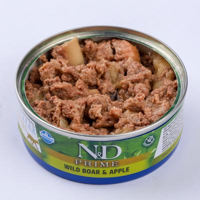 Show full view: Farmina N&D Prime Boar & Apple Grain-Free Wet Cat Food, 2.46-oz can, case of 6 slide 3 of 10