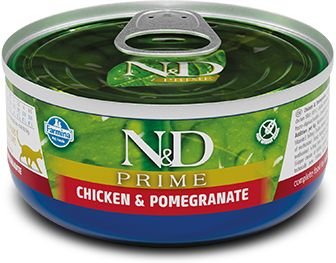 Farmina N&D Prime Chicken & Pomegranate Grain-Free Wet Cat Food, 2.46-oz can