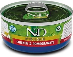 Farmina N&D Prime Chicken & Pomegranate Grain-Free Wet Cat Food, 2.46-oz can, case of 6