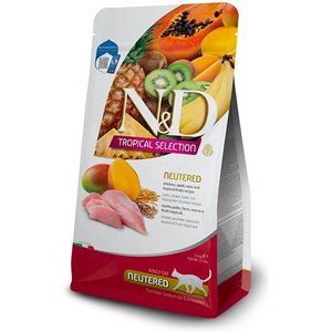 Farmina N&D Tropical Selection Chicken Neutered Dry Cat Food, 22-lb bag
