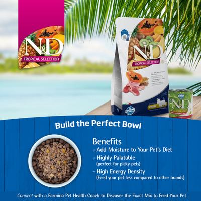 Show full view: Farmina N&D Tropical Selection Lamb Adult Medium & Maxi Dry Dog Food, 4.4-lb bag slide 8 of 11