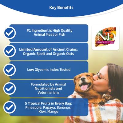 Show full view: Farmina N&D Tropical Selection Lamb Adult Mini Dry Dog Food, 3.3-lb bag slide 4 of 11