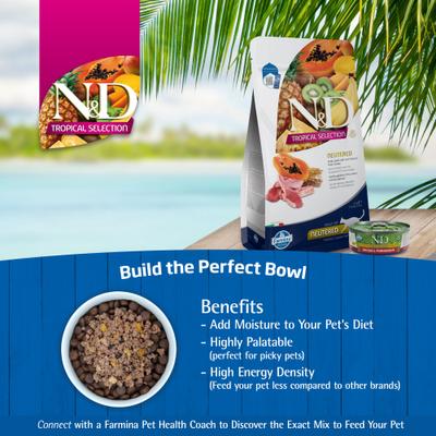 Show full view: Farmina N&D Tropical Selection Lamb Neutered Dry Cat Food, 3.3-lb bag slide 8 of 11