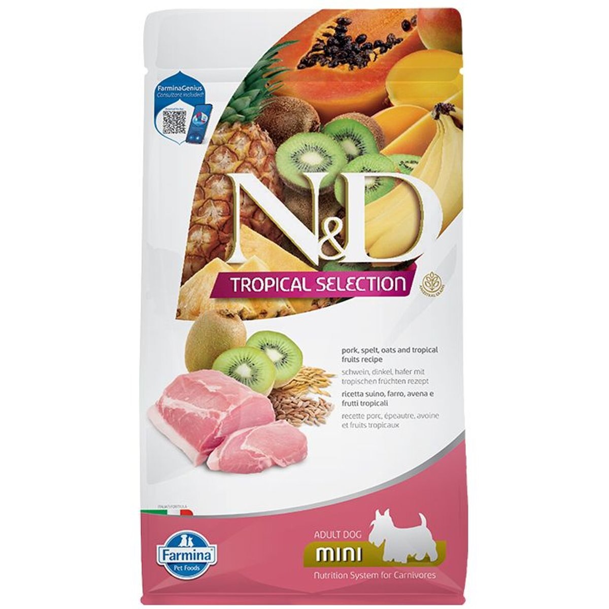 Farmina N&D Tropical Selection Pork Adult Mini Dry Dog Food, 3.3-lb bag