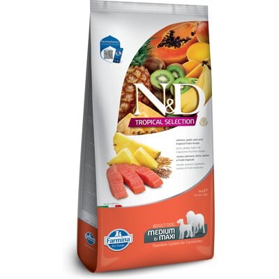 Farmina Farmina N&D Tropical Selection Salmon Adult Medium & Maxi Dry Dog Food, 22-lb bag