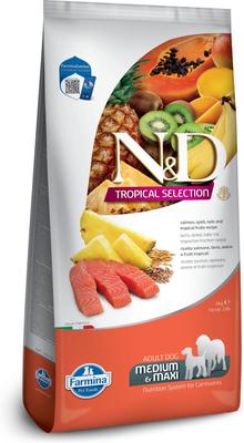 Farmina N&D Tropical Selection Salmon Adult Medium & Maxi Dry Dog Food, 22-lb bag