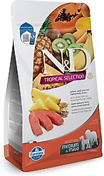 Farmina N&D Tropical Selection Salmon Adult Medium & Maxi Dry Dog Food, 4.4-lb bag