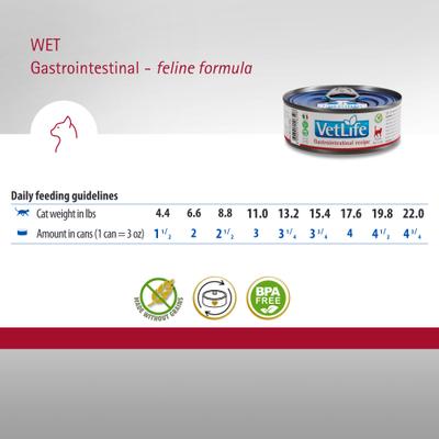 Show full view: Farmina Vet Life Cat Gastrointestinal Recipe Wet Cat Food, 3-oz can, case of 12 slide 7 of 10