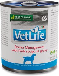 Farmina Vet Life Derma Management Pork Canine Wet Dog Food, 10.58-oz can, case of 6