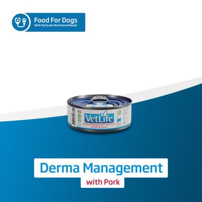 Show full view: Farmina Vet Life Derma Management Pork Feline Wet Cat Food, 3-oz can, case of 12 slide 6 of 8