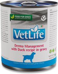 Farmina Vet Life Derma Management with Duck Recipe In Gravy Wet Dog Food, 10.6-oz can, case of 6