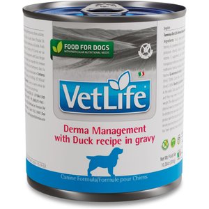 Farmina Vet Life Derma Management with Duck Recipe In Gravy Wet Dog Food, 10.6-oz can, case of 6