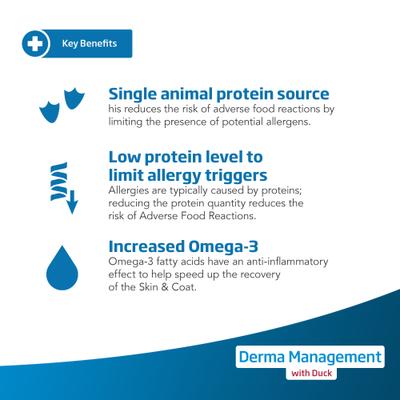 Show full view: Farmina Vet Life Derma Management with Duck Recipe In Gravy Wet Dog Food, 10.6-oz can, case of 6 slide 4 of 9