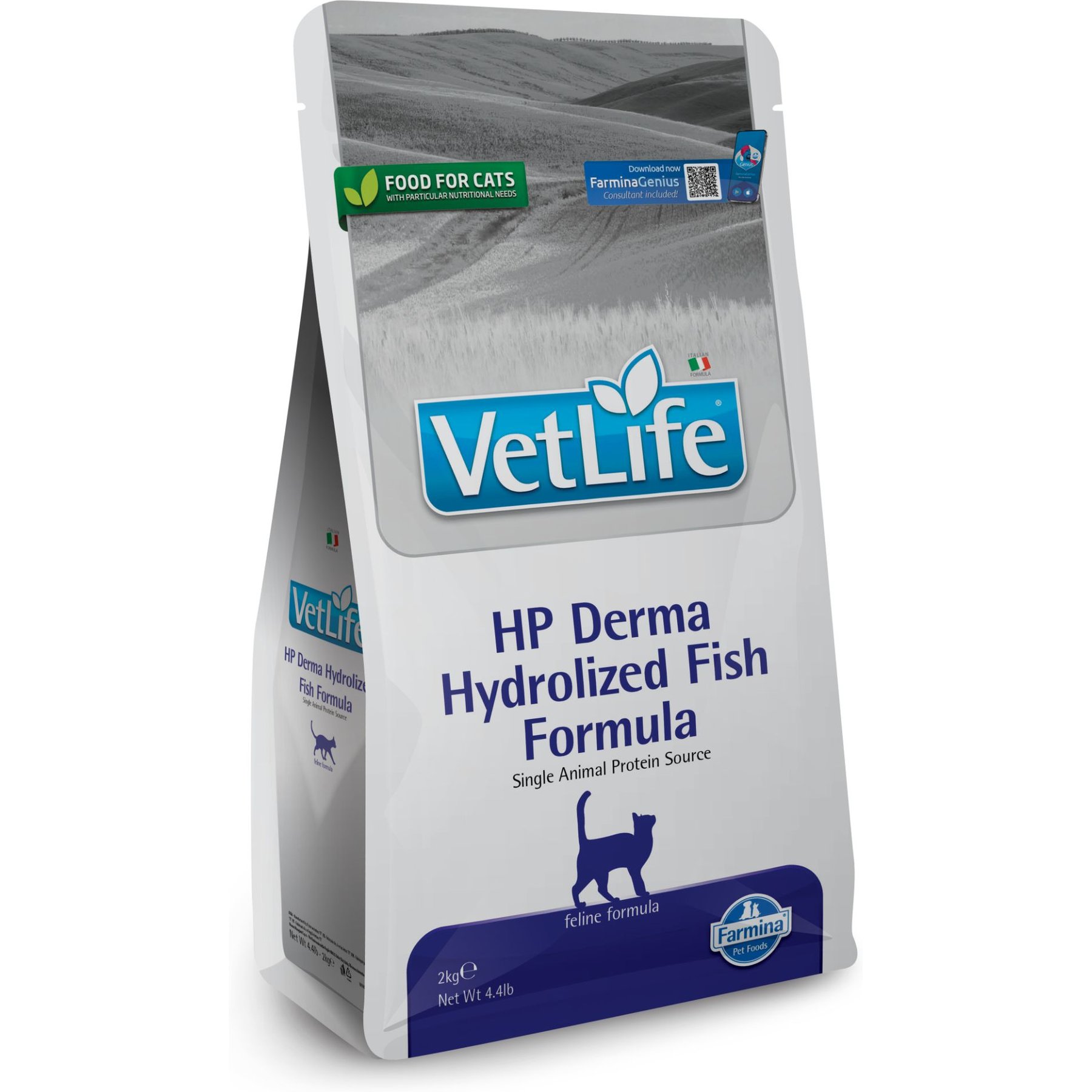 Farmina Vet Life HP Derma Feline Dry Cat Food, 11-lb bag