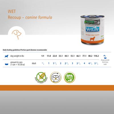 Show full view: Farmina Vet Life Recoup Recipe in Gravy Wet Dog Food, 10.6-oz can, case of 6 slide 6 of 9