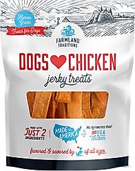 Farmland Traditions Dogs Love Chicken Grain-Free Jerky Dog Treats, 16-oz bag