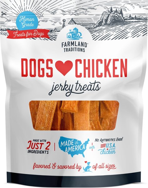 FARMLAND TRADITIONS Dogs Love Chicken Grain-Free Jerky Dog Treats