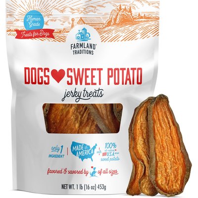 Farmland Traditions Farmland Traditions Dogs Love Sweet Potato Jerky Dog Treats, 16-oz bag