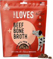 Farmland Traditions Tiny Loves Beef with Bone Broth Flavored Jerky Dog Treats, 32-oz bag, 1 count