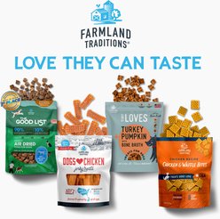 Farmland Traditions Tiny Loves Chicken with Bone Broth Flavored Jerky Dog Trainer Treats, 2.5-lb bag slide 2 of 8