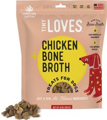 Farmland Traditions Tiny Loves Chicken with Bone Broth Flavored Jerky Dog Treats, 16-oz pouch slide 1 of 4
