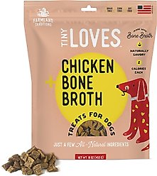 Farmland Traditions Tiny Loves Chicken with Bone Broth Flavored Jerky Dog Treats, 6-oz pouch slide 1 of 4