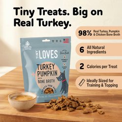 Farmland Traditions Tiny Loves Turkey & Pumpkin with Bone Broth Flavored Jerky Dog Trainer Treats, 2-lb bag slide 2 of 8