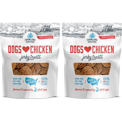 Farmland Traditions Farmland Traditions USA Dogs Love Chicken Grain-Free Jerky Patties Dog Treats, 16-oz bag, pack of 2