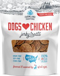 Farmland Traditions USA Dogs Love Chicken Grain-Free Jerky Patties Dog Treats, 32-oz bag