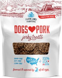 Farmland Traditions USA Dogs Love Pork Grain-Free Jerky Dog Treats, 13.5-oz bag