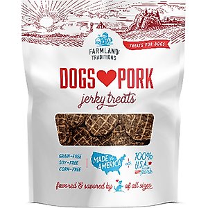 Farmland Traditions USA Dogs Love Pork Grain-Free Jerky Dog Treats, 13.5-oz bag