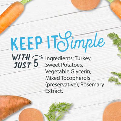 Show full view: Farmland Traditions USA Dogs Love Turkey & Sweet Potato Grain-Free Jerky Dog Treats, 3-lb bag slide 6 of 9